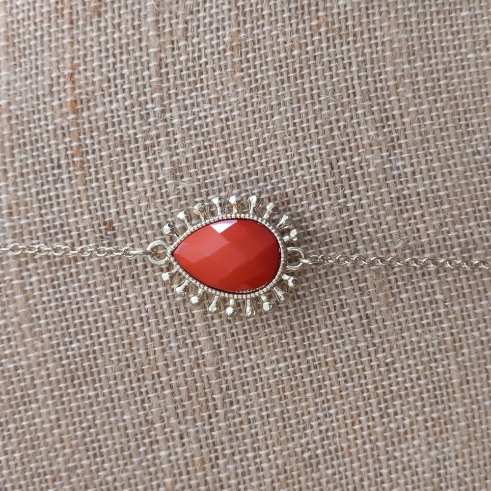 4 for $20 Fashion Jewelry Necklace 18" Long Gold Red Blue Cream - Picture 2 of 6